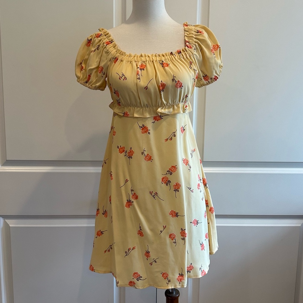 FLYNN SKYE Lou Mini Dress Sunshine Blooms NWOT Size Small